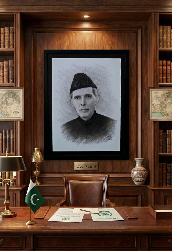 THE VISIONARY LEADER - QUAID E AZAM PORTRAIT