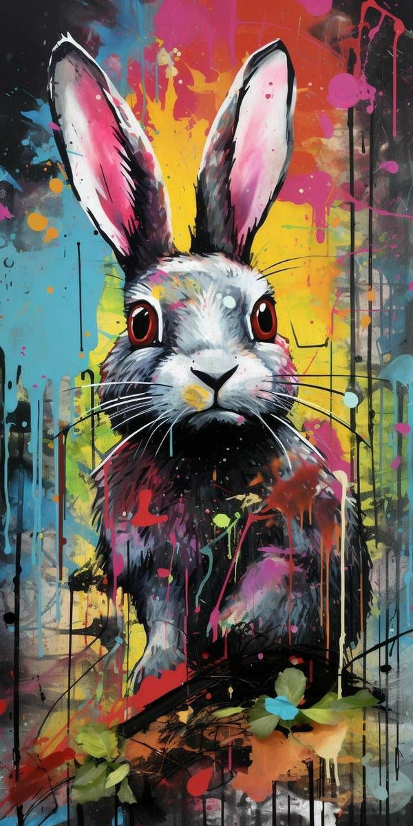 Rabbit Canvas Wall Art – Cute Kids Room