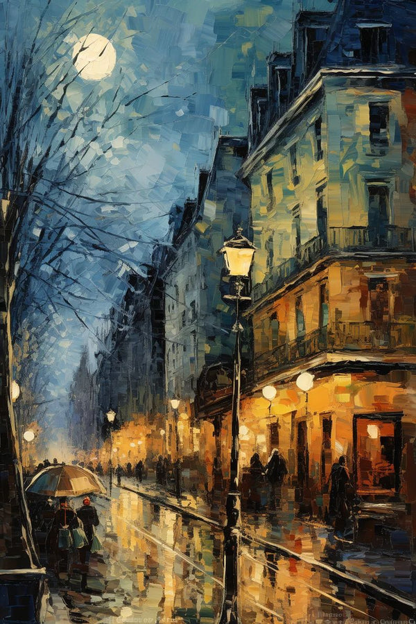 Van Gogh Street Canvas Wall Art – Classic Impressionist Style